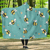 Bee Pattern Print Design BEE02 Hooded Blanket-JORJUNE.COM