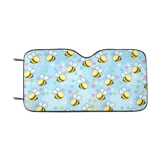 Bee Pattern Print Design BEE03 Car Sun Shade-JorJune