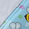 Bee Pattern Print Design BEE03 Fleece Blankete