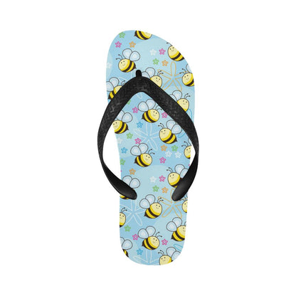 Bee Pattern Print Design BEE03 Flip Flops-JorJune