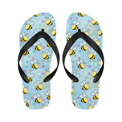 Bee Pattern Print Design BEE03 Flip Flops-JorJune