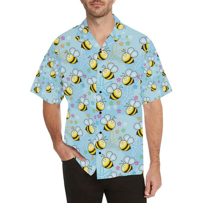 Bee Pattern Print Design BEE03 Men Hawaiian Shirt-JorJune