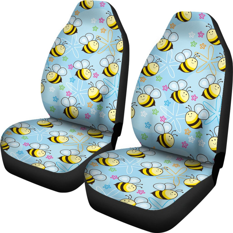 Bee Pattern Print Design BEE03 Universal Fit Car Seat Covers