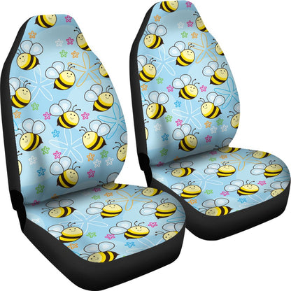 Bee Pattern Print Design BEE03 Universal Fit Car Seat Covers