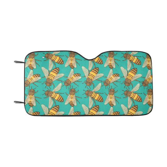 Bee Pattern Print Design BEE04 Car Sun Shade-JorJune