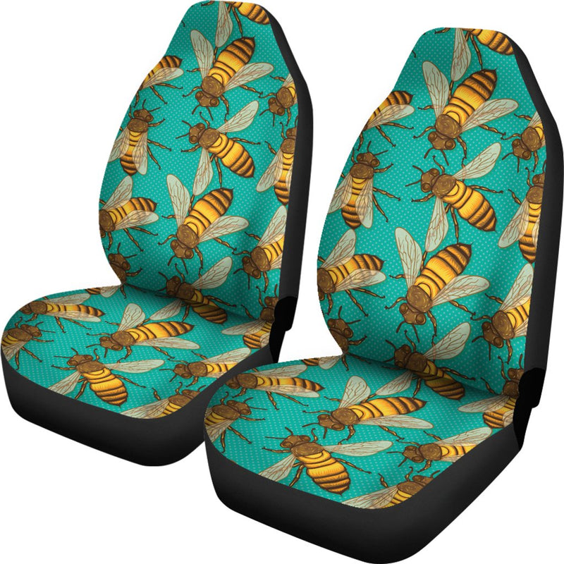 Bee Pattern Print Design BEE04 Universal Fit Car Seat Covers