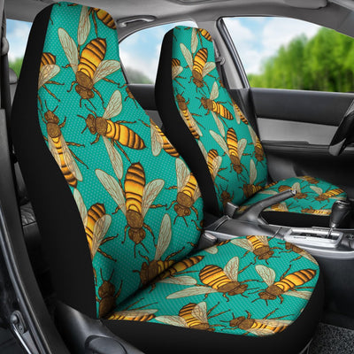 Bee Pattern Print Design BEE04 Universal Fit Car Seat Covers