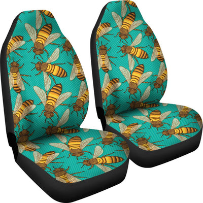 Bee Pattern Print Design BEE04 Universal Fit Car Seat Covers