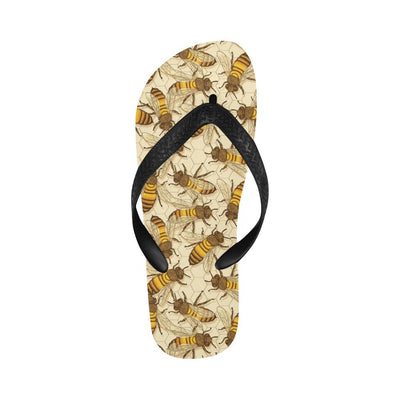 Bee Pattern Print Design BEE05 Flip Flops-JorJune