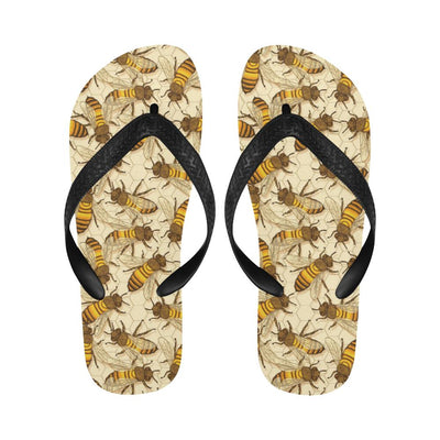 Bee Pattern Print Design BEE05 Flip Flops-JorJune