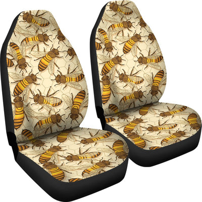 Bee Pattern Print Design BEE05 Universal Fit Car Seat Covers