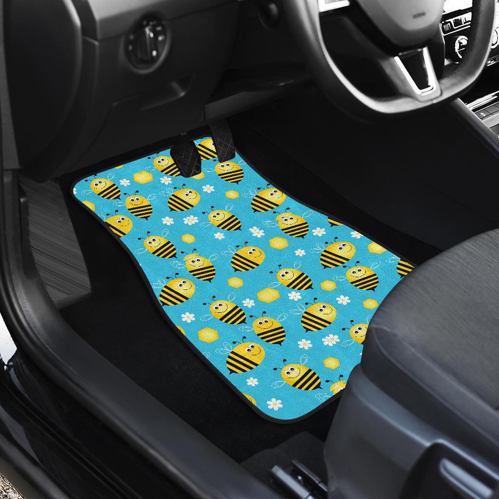 Bee Pattern Print Design BEE06 Car Floor Mats-JorJune