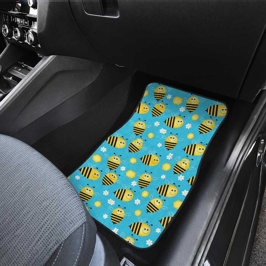 Bee Pattern Print Design BEE06 Car Floor Mats-JorJune