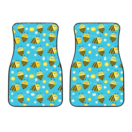 Bee Pattern Print Design BEE06 Car Floor Mats-JorJune