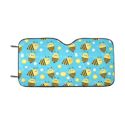 Bee Pattern Print Design BEE06 Car Sun Shade-JorJune