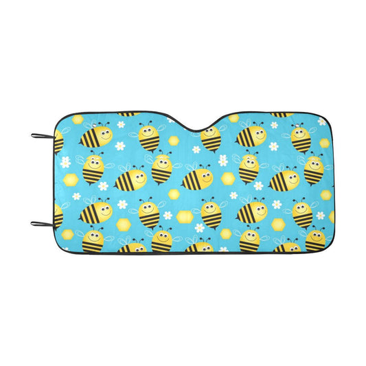 Bee Pattern Print Design BEE06 Car Sun Shade-JorJune