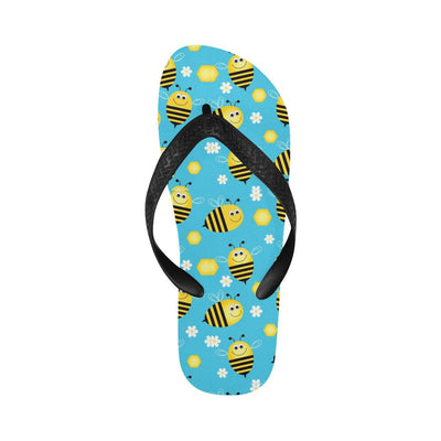 Bee Pattern Print Design BEE06 Flip Flops-JorJune