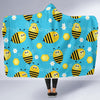 Bee Pattern Print Design BEE06 Hooded Blanket-JORJUNE.COM