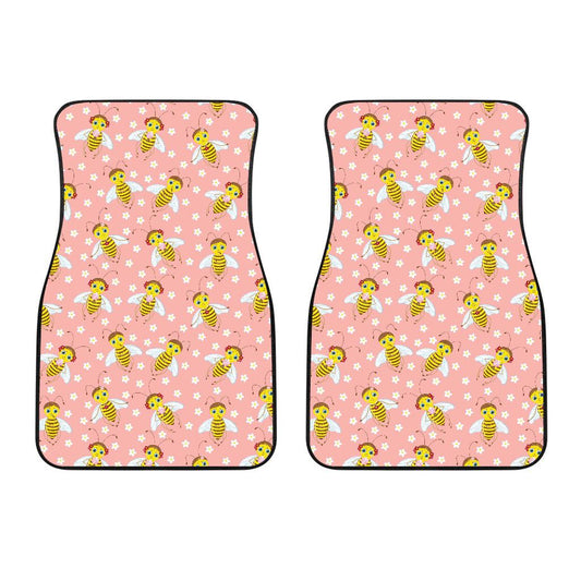 Bee Pattern Print Design BEE07 Car Floor Mats-JorJune