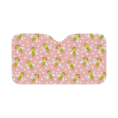 Bee Pattern Print Design BEE07 Car Sun Shade-JorJune