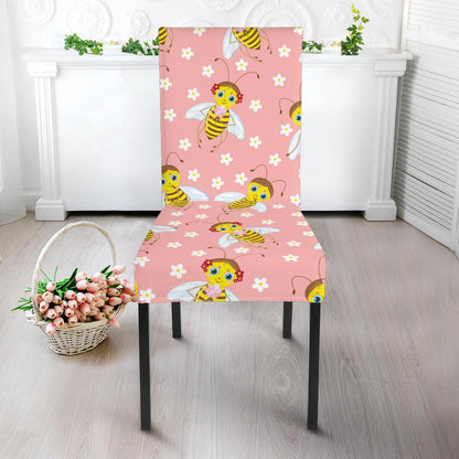 Bee Pattern Print Design BEE07 Dining Chair Slipcover-JORJUNE.COM