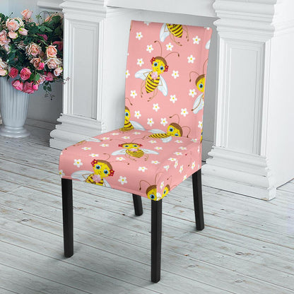 Bee Pattern Print Design BEE07 Dining Chair Slipcover-JORJUNE.COM