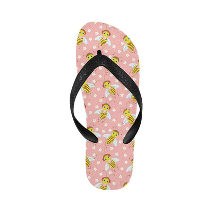 Bee Pattern Print Design BEE07 Flip Flops-JorJune