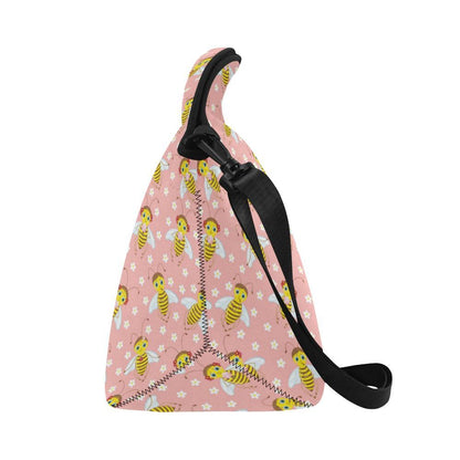 Bee Pattern Print Design BEE07 Neoprene Lunch Bag-JorJune