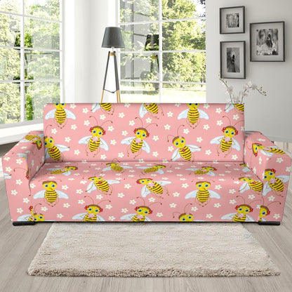 Bee Pattern Print Design BEE07 Sofa Slipcover-JORJUNE.COM