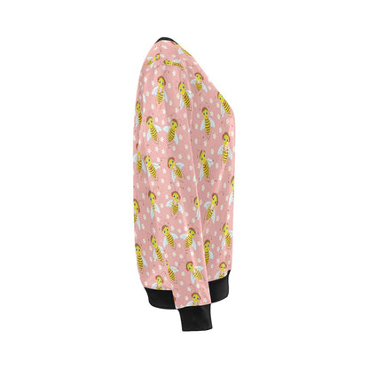 Bee Pattern Print Design BEE07 Women Long Sleeve Sweatshirt-JorJune