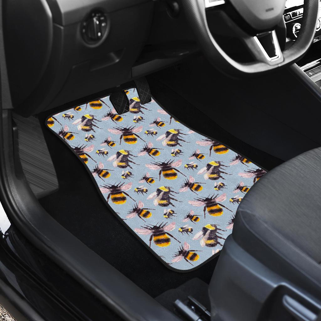 Bee Pattern Print Design BEE08 Car Floor Mats-JorJune