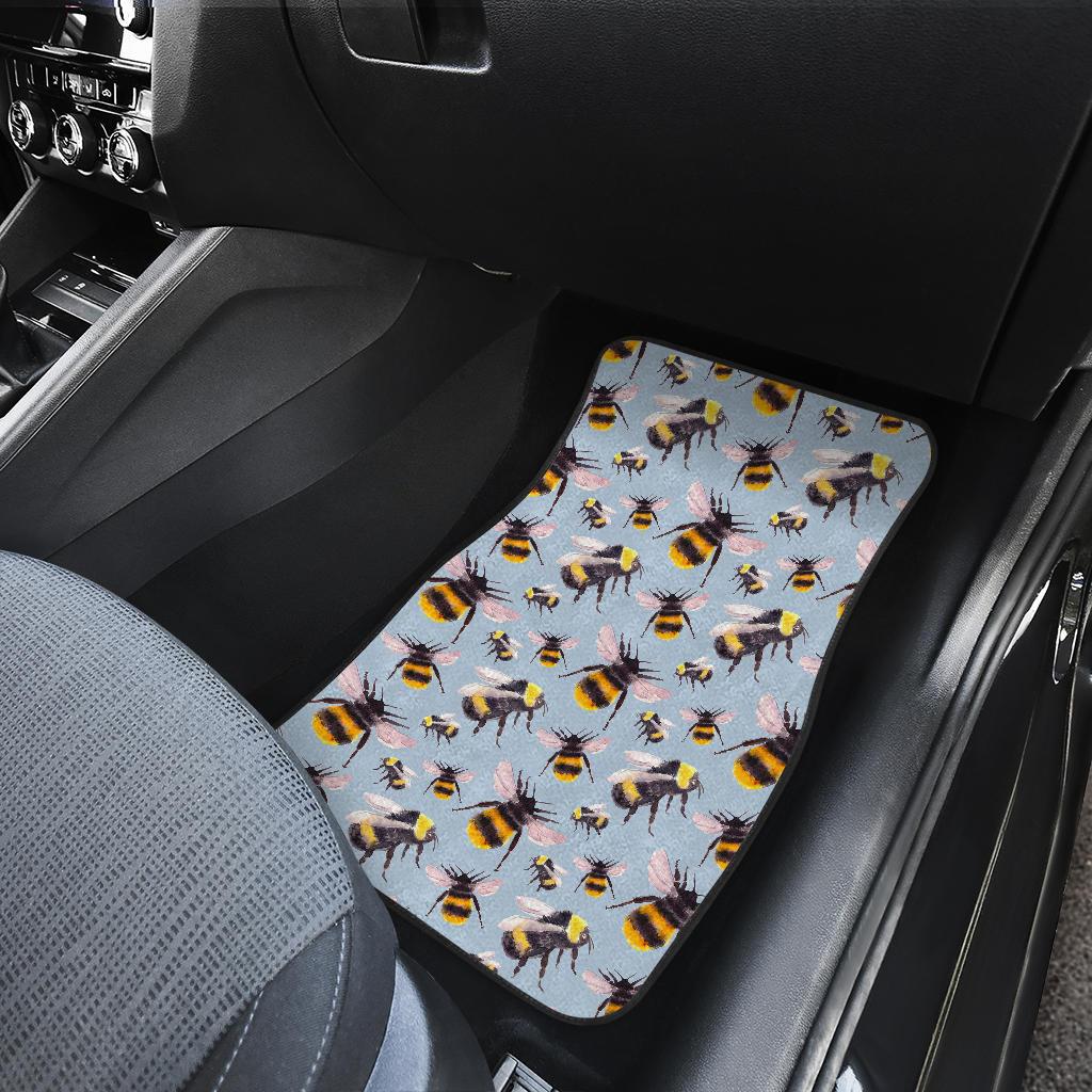 Bee Pattern Print Design BEE08 Car Floor Mats-JorJune