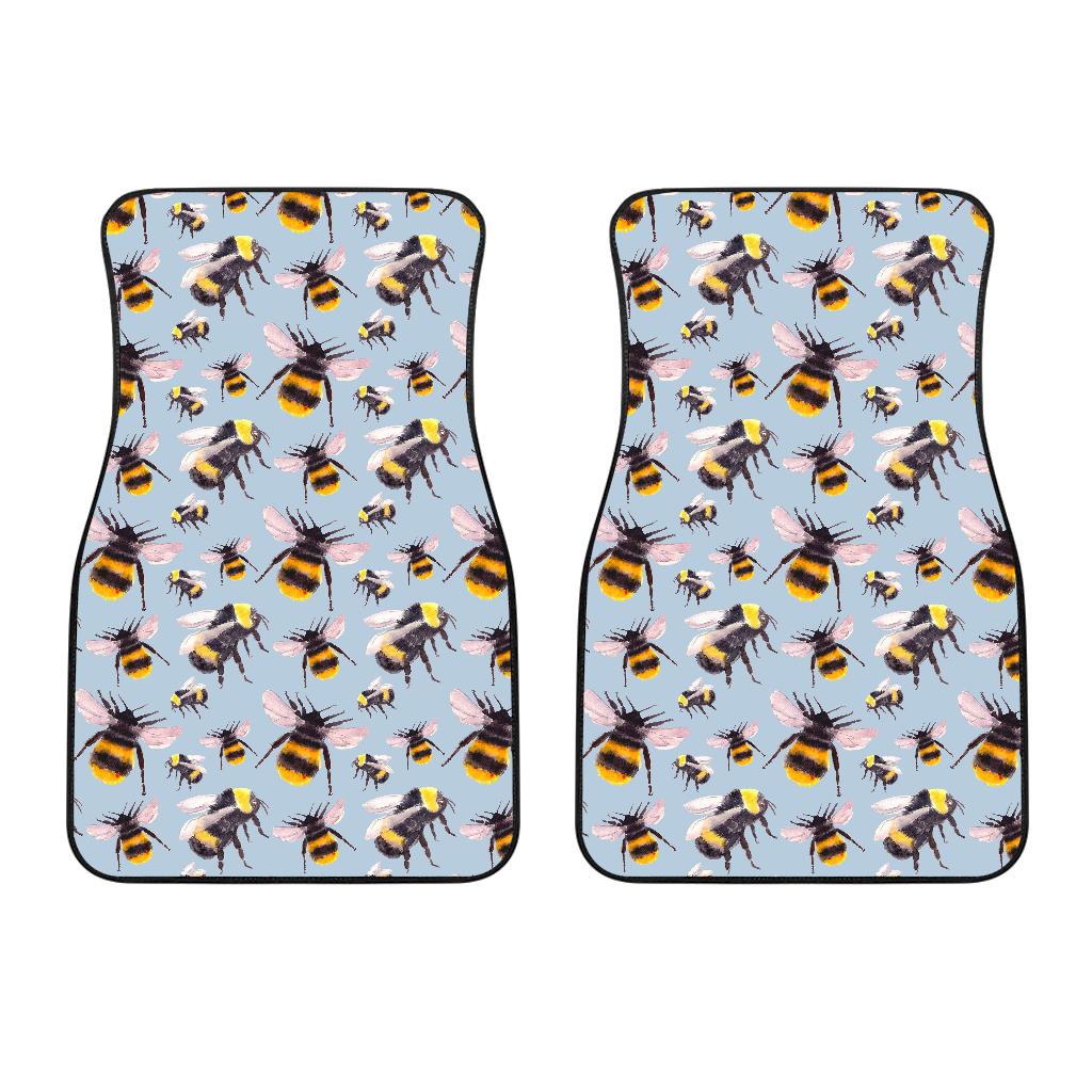 Bee Pattern Print Design BEE08 Car Floor Mats-JorJune
