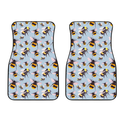 Bee Pattern Print Design BEE08 Car Floor Mats-JorJune