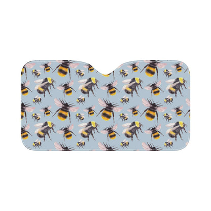 Bee Pattern Print Design BEE08 Car Sun Shade-JorJune