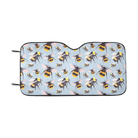 Bee Pattern Print Design BEE08 Car Sun Shade-JorJune