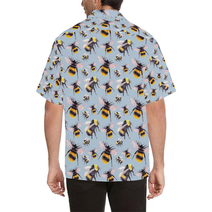 Bee Pattern Print Design BEE08 Men Hawaiian Shirt-JorJune