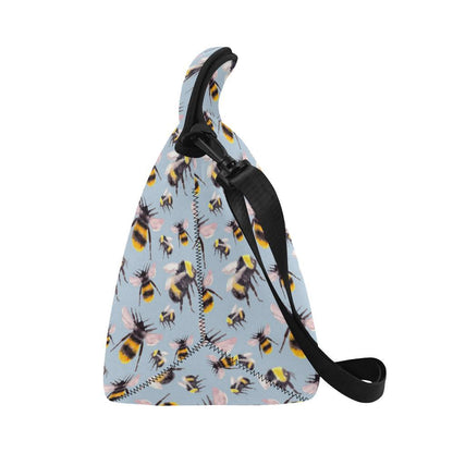 Bee Pattern Print Design BEE08 Neoprene Lunch Bag-JorJune