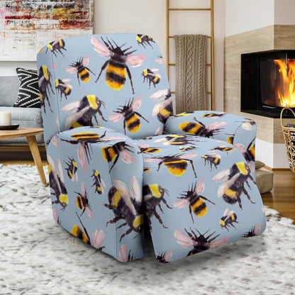 Bee Pattern Print Design BEE08 Recliner Slipcover-JORJUNE.COM