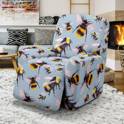 Bee Pattern Print Design BEE08 Recliner Slipcover-JORJUNE.COM