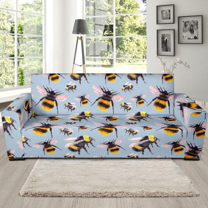 Bee Pattern Print Design BEE08 Sofa Slipcover-JORJUNE.COM