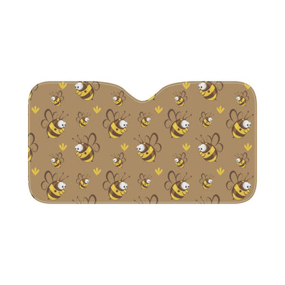 Bee Pattern Print Design BEE09 Car Sun Shade-JorJune