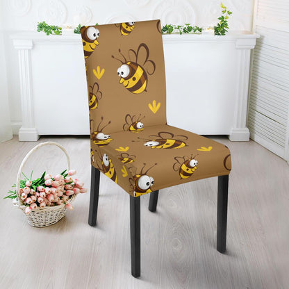 Bee Pattern Print Design BEE09 Dining Chair Slipcover-JORJUNE.COM