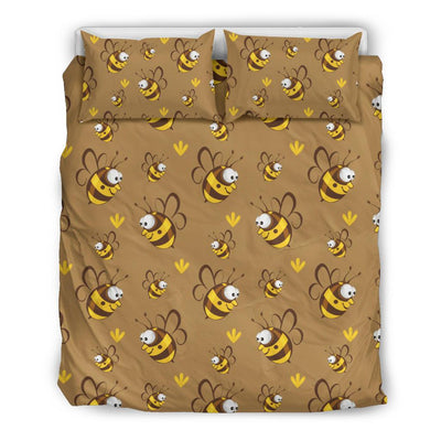 Bee Pattern Print Design BEE09 Duvet Cover Bedding Set-JORJUNE.COM