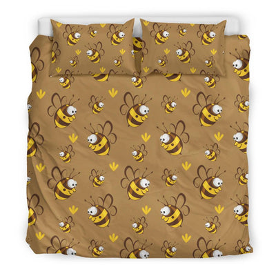 Bee Pattern Print Design BEE09 Duvet Cover Bedding Set-JORJUNE.COM