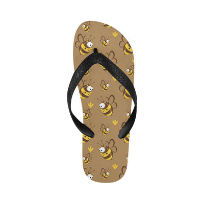 Bee Pattern Print Design BEE09 Flip Flops-JorJune