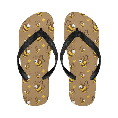 Bee Pattern Print Design BEE09 Flip Flops-JorJune