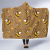 Bee Pattern Print Design BEE09 Hooded Blanket-JORJUNE.COM