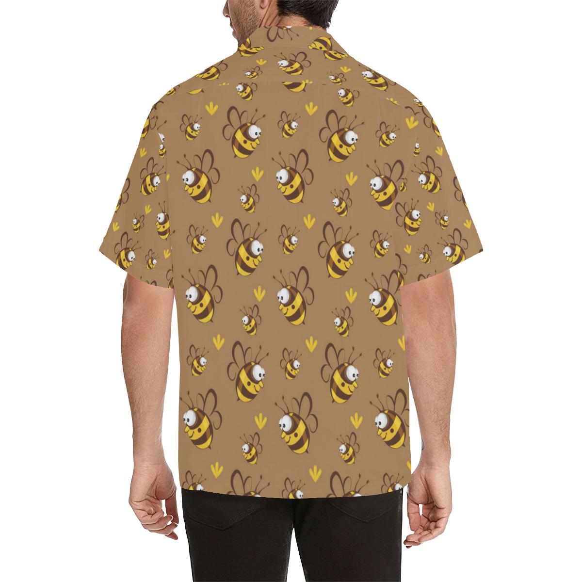 Bee Pattern Print Design BEE09 Men Hawaiian Shirt-JorJune