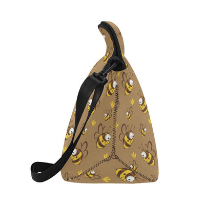 Bee Pattern Print Design BEE09 Neoprene Lunch Bag-JorJune